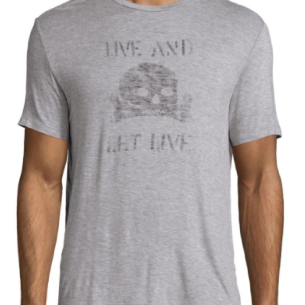 NWOT John Varvatos skull live and let live shirt